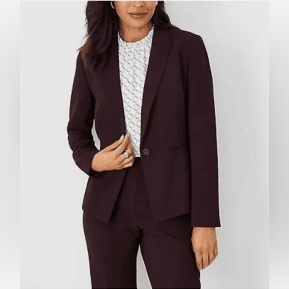 Ann Taylor Women's Rich Burgundy Blazer and pants